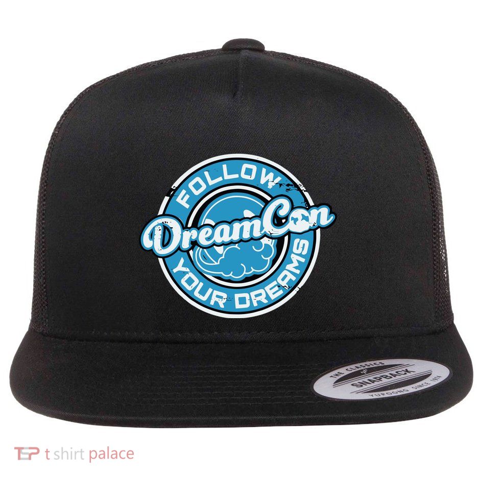 Dreamconvention Follow Dream Dream Con Standard Flat Bill Trucker Hat