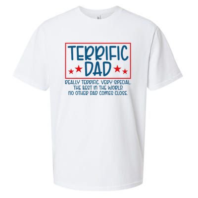 Dad Fathers Day Funny Donald Trump Terrific Dad Sueded Cloud Jersey T-Shirt