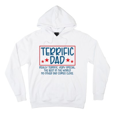 Dad Fathers Day Funny Donald Trump Terrific Dad Hoodie