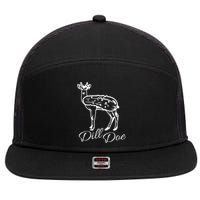 DillDoe Funny Deer Dill Doe Pickle Meme Mashup 7 Panel Mesh Trucker Snapback Hat