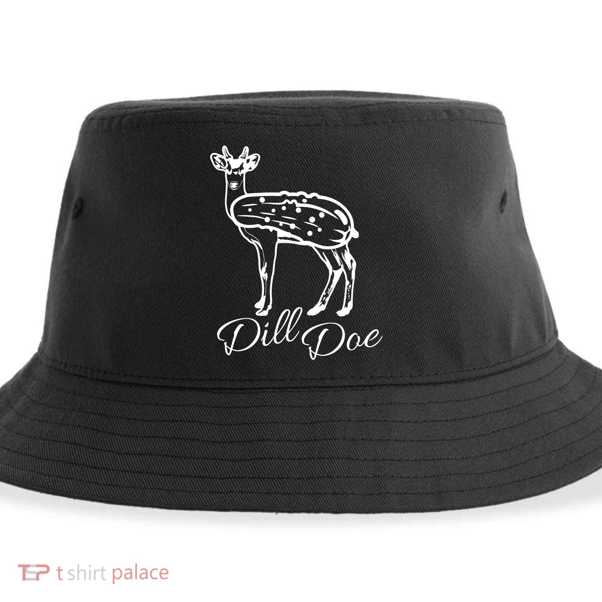 DillDoe Funny Deer Dill Doe Pickle Meme Mashup Sustainable Bucket Hat