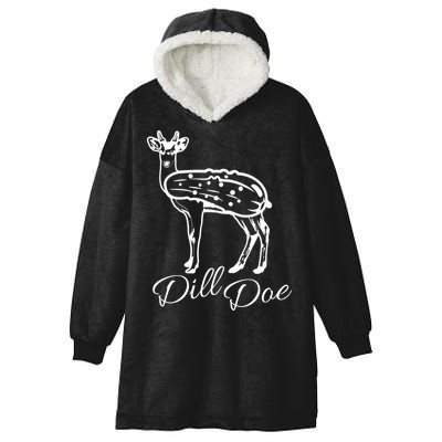 DillDoe Funny Deer Dill Doe Pickle Meme Mashup Hooded Wearable Blanket