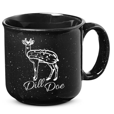 DillDoe Funny Deer Dill Doe Pickle Meme Mashup 15oz Campfire Ceramic Mug