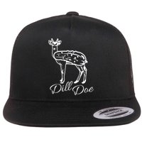 DillDoe Funny Deer Dill Doe Pickle Meme Mashup Flat Bill Trucker Hat