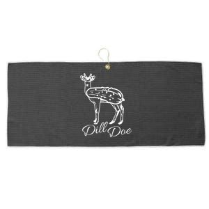 DillDoe Funny Deer Dill Doe Pickle Meme Mashup Large Microfiber Waffle Golf Towel