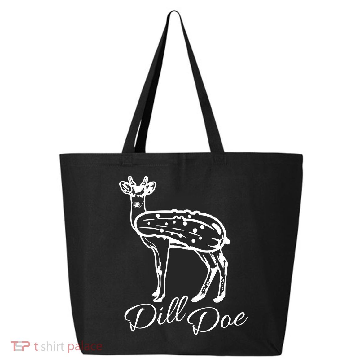 DillDoe Funny Deer Dill Doe Pickle Meme Mashup 25L Jumbo Tote