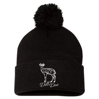 DillDoe Funny Deer Dill Doe Pickle Meme Mashup Pom Pom 12in Knit Beanie
