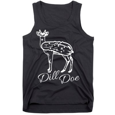 DillDoe Funny Deer Dill Doe Pickle Meme Mashup Tank Top