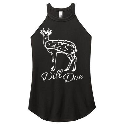 DillDoe Funny Deer Dill Doe Pickle Meme Mashup Women's Perfect Tri Rocker Tank