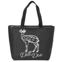DillDoe Funny Deer Dill Doe Pickle Meme Mashup Zip Tote Bag