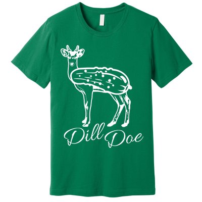 DillDoe Funny Deer Dill Doe Pickle Meme Mashup Premium T-Shirt