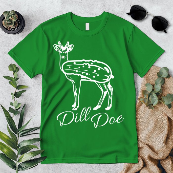 DillDoe Funny Deer Dill Doe Pickle Meme Mashup Premium T-Shirt