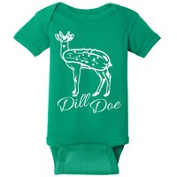 DillDoe Funny Deer Dill Doe Pickle Meme Mashup Baby Bodysuit