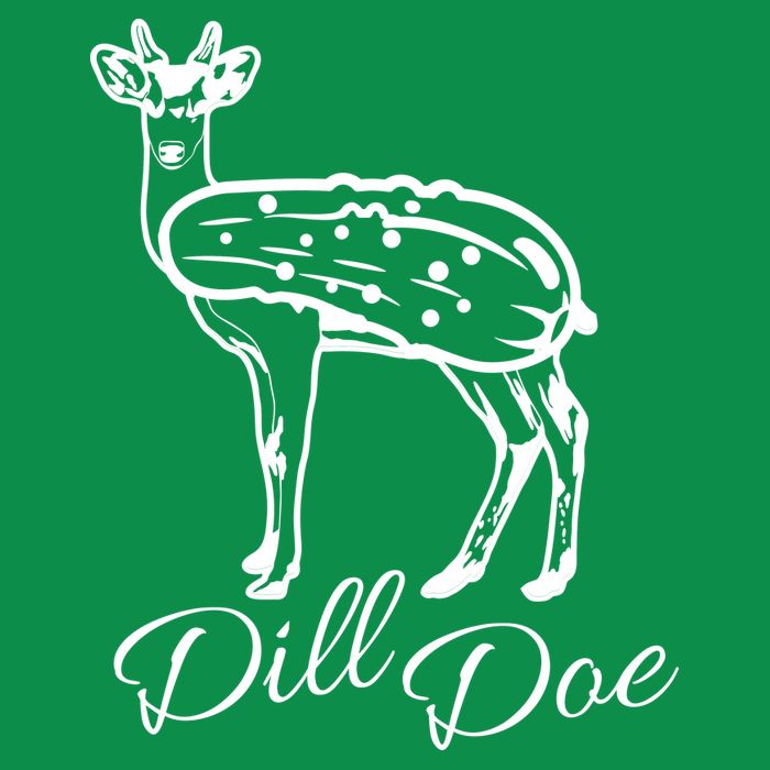 DillDoe Funny Deer Dill Doe Pickle Meme Mashup Baby Bodysuit