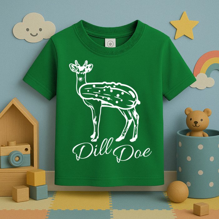 DillDoe Funny Deer Dill Doe Pickle Meme Mashup Toddler T-Shirt