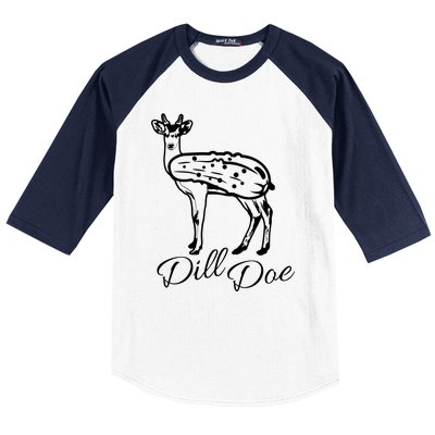 DillDoe Funny Deer Dill Doe Pickle Meme Mashup Baseball Sleeve Shirt