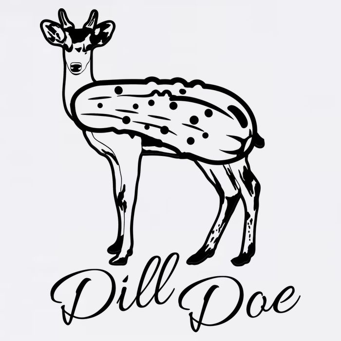 DillDoe Funny Deer Dill Doe Pickle Meme Mashup Garment-Dyed Sweatshirt