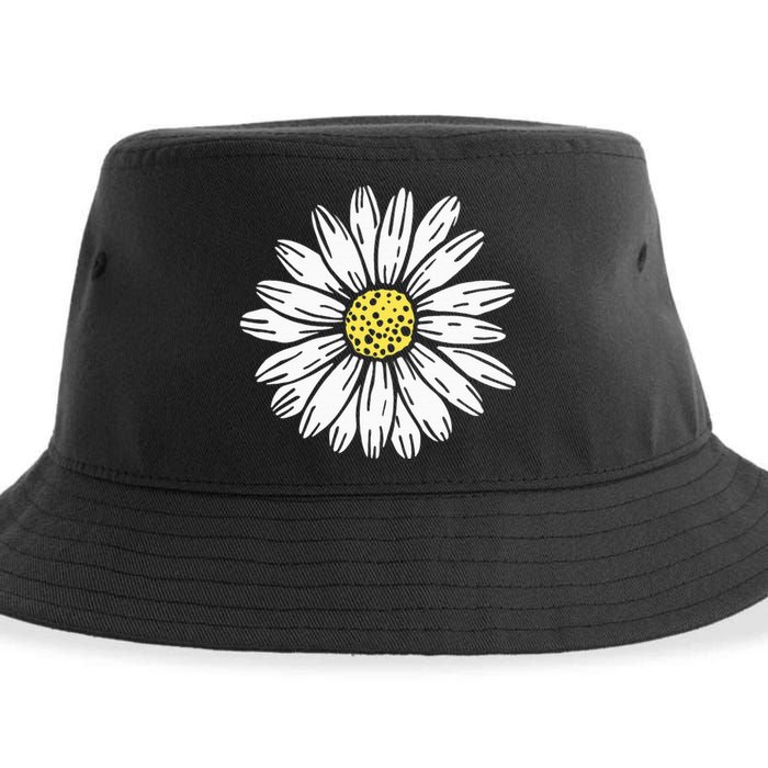 Daisy Flower Design Sustainable Bucket Hat