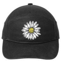 Daisy Flower Design 7-Panel Snapback Hat