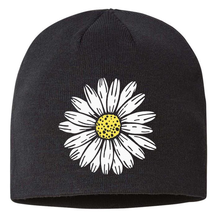 Daisy Flower Design Sustainable Beanie