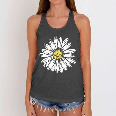 Daisy Flower Design Women's Knotted Racerback Tank