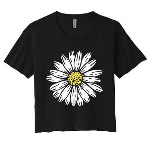 Daisy Flower Design Women's Crop Top Tee