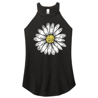 Daisy Flower Design Women’s Perfect Tri Rocker Tank