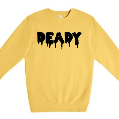 Deady Funny Dad Halloween Parent Couple Partner Matching Cool Gift Premium Crewneck Sweatshirt