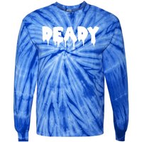 Deady Funny Dad Halloween Parent Couple Partner Matching Cool Gift Tie-Dye Long Sleeve Shirt