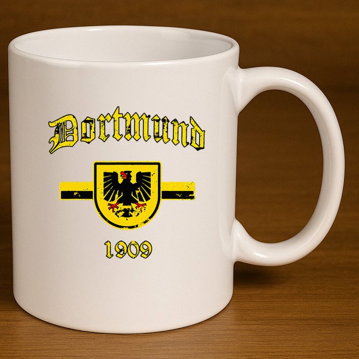 Dortmund Fan Design Ultra Gift 1909 11oz C Handle Ceramic Mug