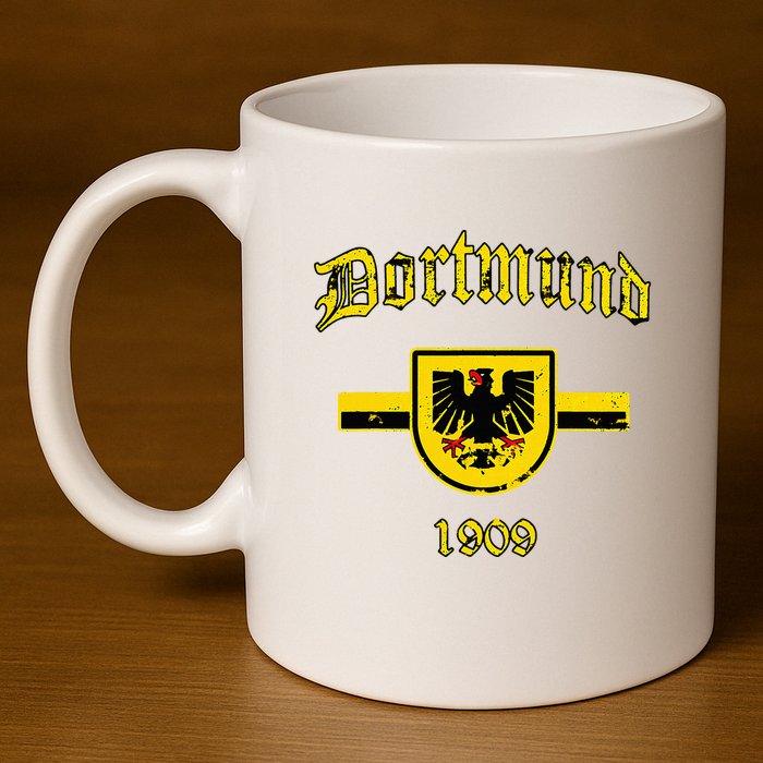 Dortmund Fan Design Ultra Gift 1909 11oz C Handle Ceramic Mug