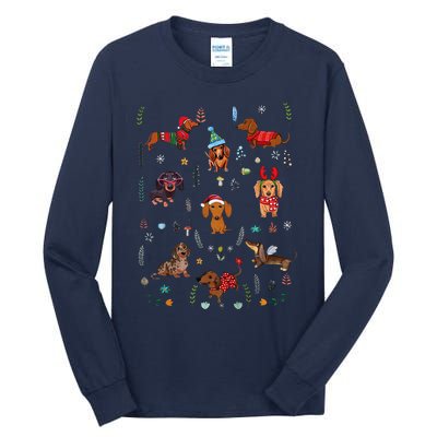 Doxie Fabrics Dachshunds Dog Christmas Tall Long Sleeve T-Shirt