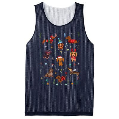 Doxie Fabrics Dachshunds Dog Christmas Mesh Reversible Basketball Jersey Tank