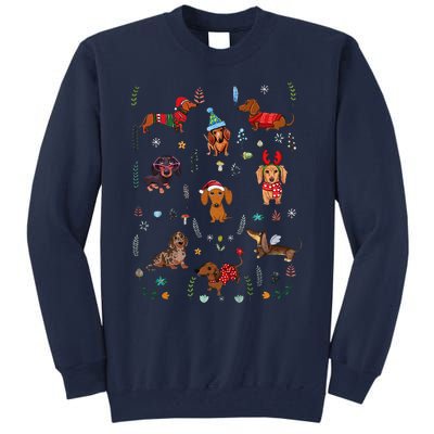 Doxie Fabrics Dachshunds Dog Christmas Tall Sweatshirt