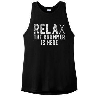 Drummer For Drum Player Music Lover Ladies PosiCharge Tri-Blend Wicking Tank