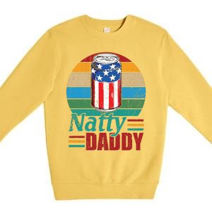 Daddy Funny Dad Bob Beer Drinker Fathers Day Premium Crewneck Sweatshirt