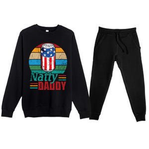 Daddy Funny Dad Bob Beer Drinker Fathers Day Premium Crewneck Sweatsuit Set