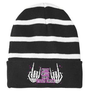 Dirty Freak Striped Beanie with Solid Band