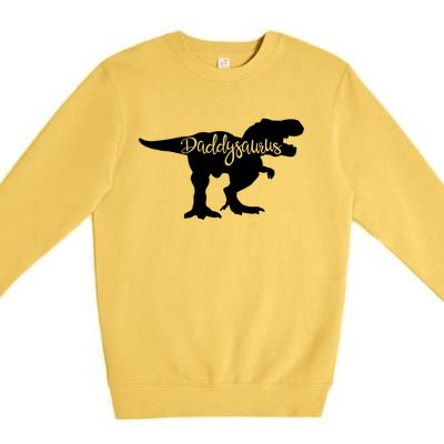 Daddysaurus Father Dad Dinosaur Meaningful Gift Premium Crewneck Sweatshirt