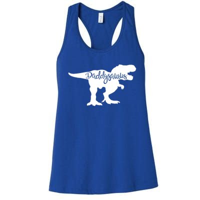 Daddysaurus Father Dad Dinosaur Meaningful Gift Women's Racerback Tank