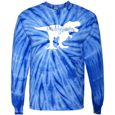 Daddysaurus Father Dad Dinosaur Meaningful Gift Tie-Dye Long Sleeve Shirt