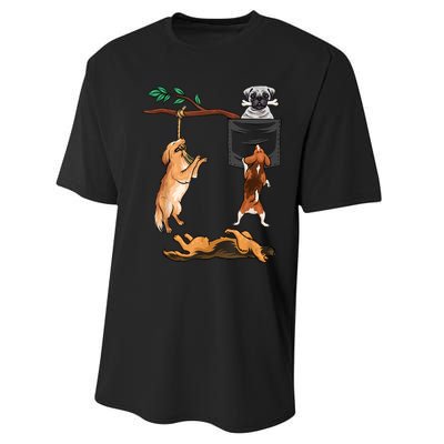 Dog , Funny Dog Tee, Dogs In Pocket , Dog Lover Performance Sprint T-Shirt