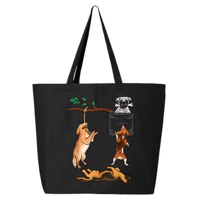 Dog , Funny Dog Tee, Dogs In Pocket , Dog Lover 25L Jumbo Tote