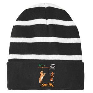 Dog , Funny Dog Tee, Dogs In Pocket , Dog Lover Striped Beanie with Solid Band