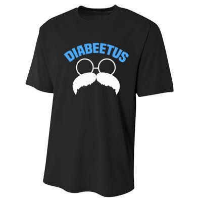 Diabeetus Funny Diabetes Awareness Diabetic Beard Performance Sprint T-Shirt