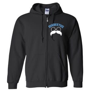 Diabeetus Funny Diabetes Awareness Diabetic Beard Full Zip Hoodie