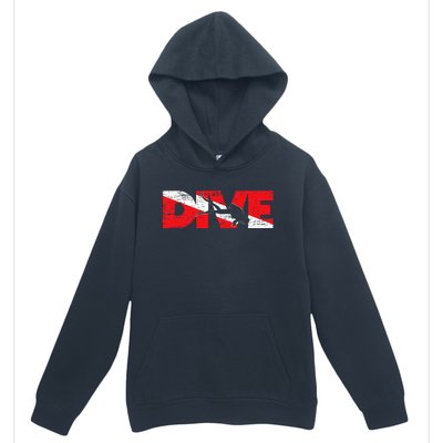 Dive Flag Diver Down Aquaholic Scuba Diving Ocean Life Urban Pullover Hoodie