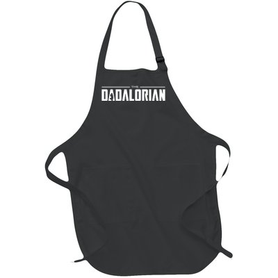 Dadalorian Fathers Day Dad Gift Idea Full-Length Apron With Pockets