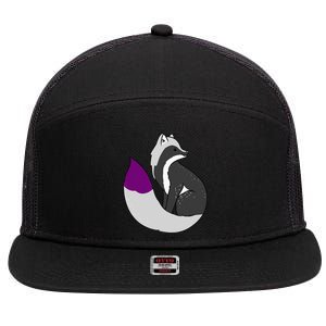 Demisexual Fox Demisexual Pride 7 Panel Mesh Trucker Snapback Hat