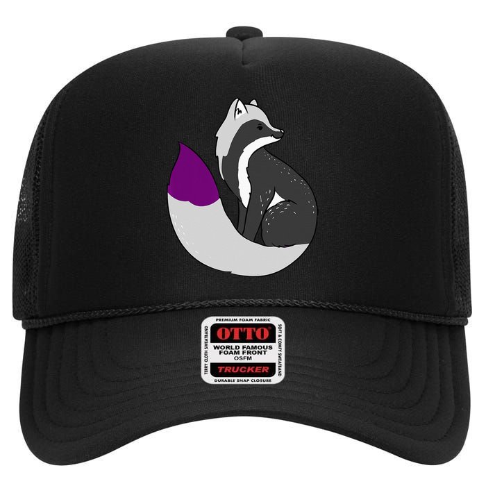 Demisexual Fox Demisexual Pride High Crown Mesh Back Trucker Hat